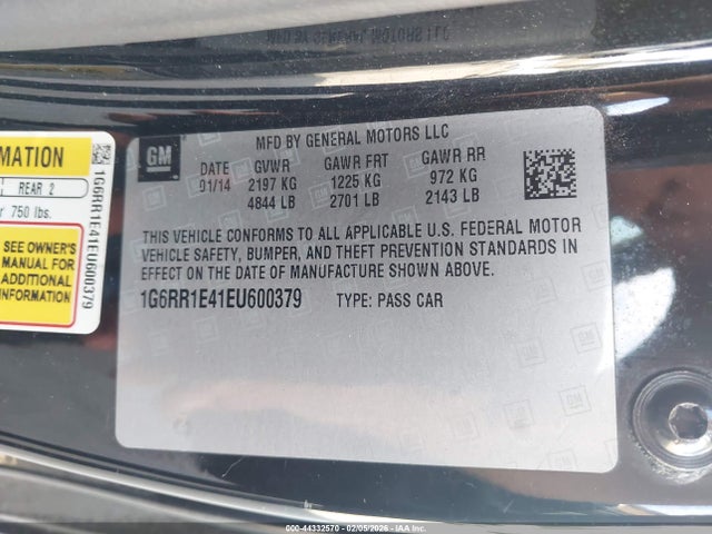 2014 CADILLAC ELR 1G6RR1E41EU600379 Photo 8