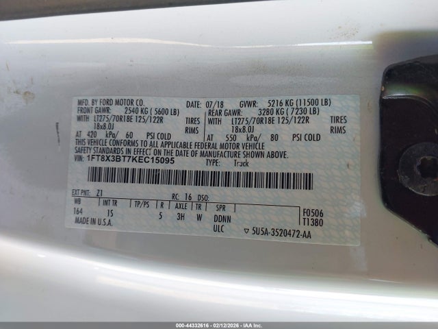 Ford F-350 Xl 2019 1FT8X3BT7KEC15095 Image 7
