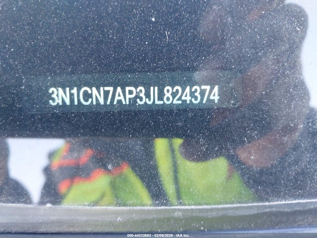3N1CN7AP3JL824374 Nissan Versa 1.6 Sv