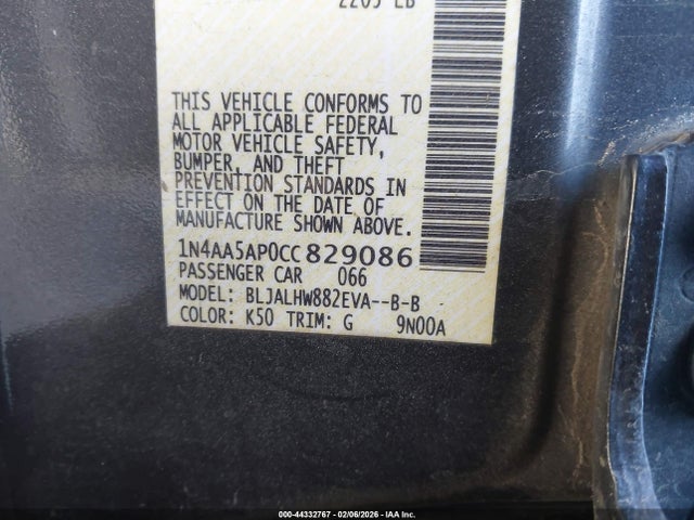 2012 NISSAN MAXIMA 1N4AA5AP0CC829086 Photo 8