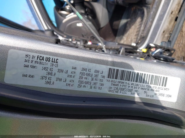 Продаж на аукціоні авто 2015 Jeep Grand Cherokee Limited, vin: 1C4RJFBG8FC172687, номер лоту: 44332833