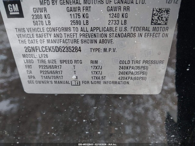 2013 CHEVROLET EQUINOX 2GNFLCEK5D6235284 Photo 8