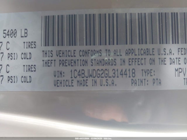 2016 JEEP WRANGLER UNLIMITED 1C4BJWDG2GL314418 Photo 8