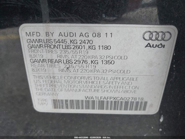 2012 AUDI Q5 WA1LFAFPXCA027818 Photo 8