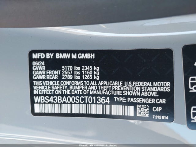 2025 BMW M4 WBS43BA00SCT01364 Photo 8