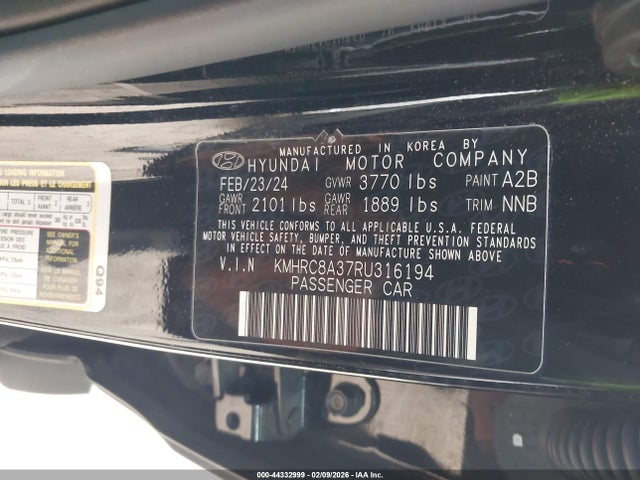 44332999 :رقم المزاد ، KMHRC8A37RU316194 vin ، 2024 Hyundai Venue Sel مزاد بيع