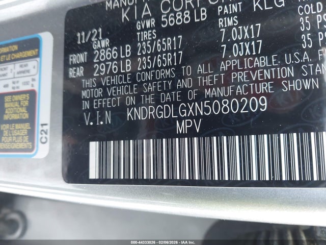2022 KIA SORENTO HYBRID KNDRGDLGXN5080209 Photo 8