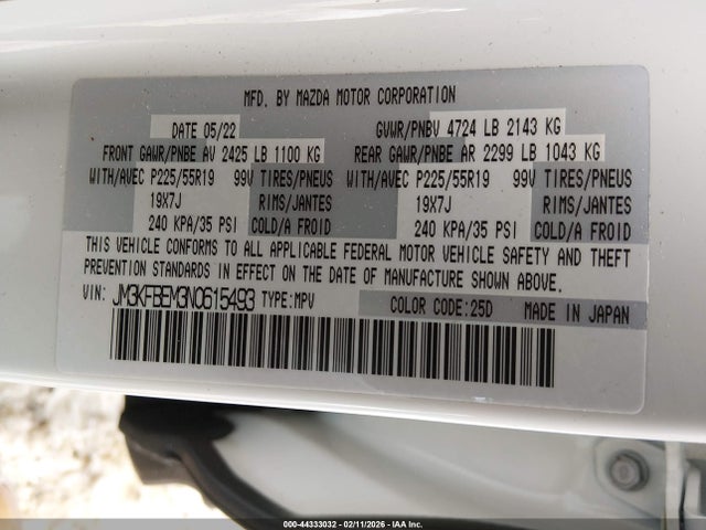 Mazda Cx-5 2.5 S Premium Plus 2022 JM3KFBEM3N0615493 Image 9
