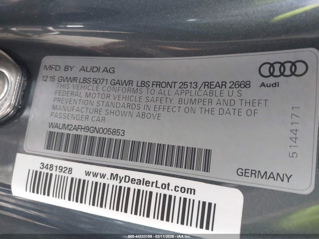 2016 AUDI A5 WAUM2AFH9GN005853 Photo 8