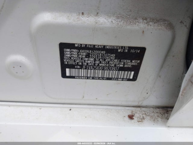 2015 SUBARU WRX STI JF1VA2S6XF9820807 Photo 8