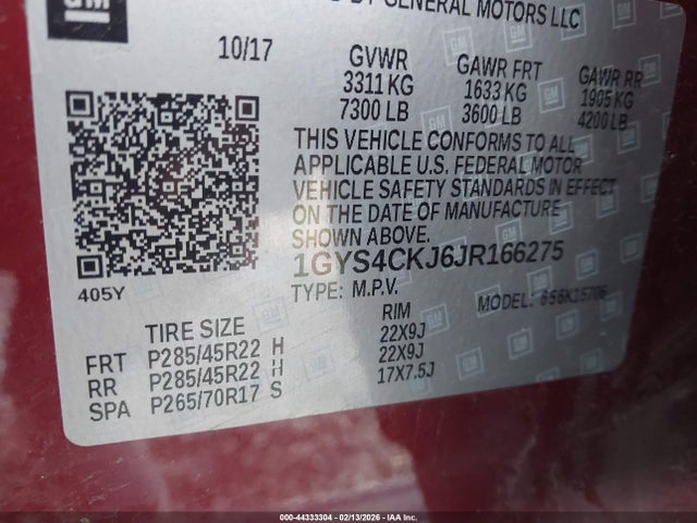 2018 CADILLAC ESCALADE 1GYS4CKJ6JR166275 Photo 8