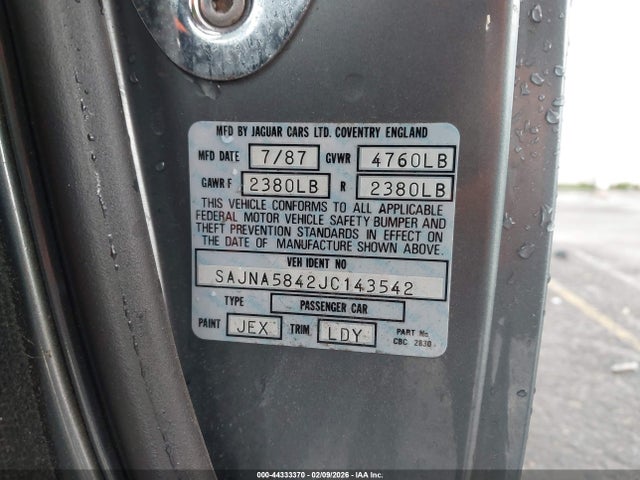 1988 JAGUAR XJS SAJNA5842JC143542 Photo 8