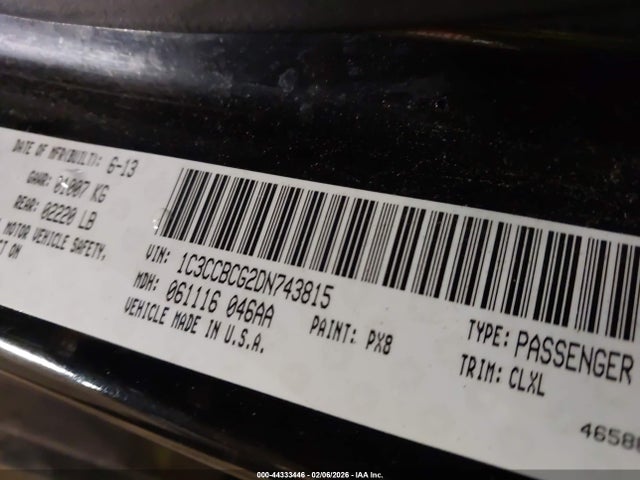 Aukcja sprzedaży 2013 Chrysler 200 Limited, vin: 1C3CCBCG2DN743815, numer aukcji: 44333446