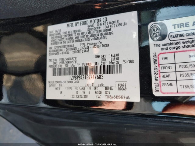 1ZVBP8CF1E5247683 Ford Mustang Gt Premium