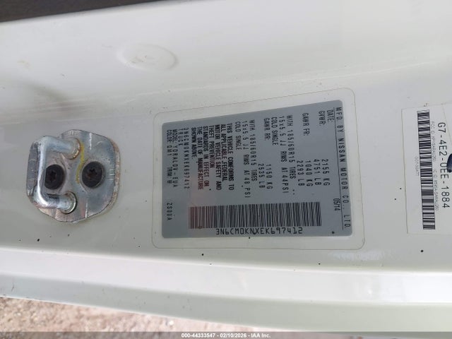 3N6CM0KNXEK697412 Nissan Nv200 S/sv
