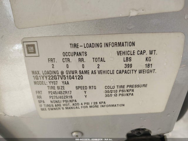 1997 CHEVROLET CORVETTE 1G1YY22G7V5104120 Photo 8