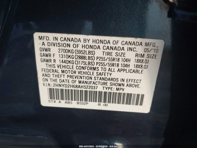 2010 ACURA MDX 2HNYD2H68AH522037 Photo 8