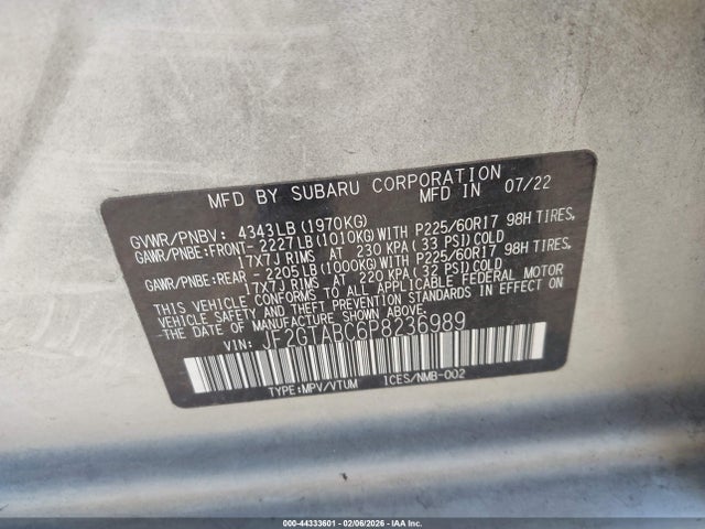 2023 SUBARU CROSSTREK JF2GTABC6P8236989 Photo 8
