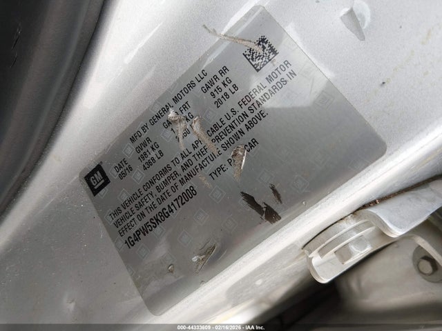 1G4PW5SK8G4172008 Buick Verano Sport Touring Group