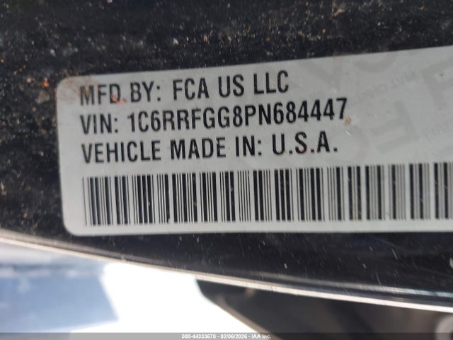 Продажа на аукционе авто 2023 Ram 1500 Tradesman  4x4 5'7 Box, vin: 1C6RRFGG8PN684447, номер лота: 44333678