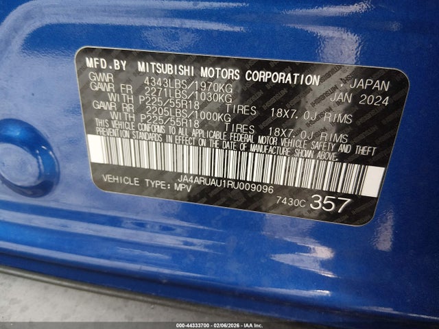 2024 MITSUBISHI OUTLANDER SPORT JA4ARUAU1RU009096 Photo 8