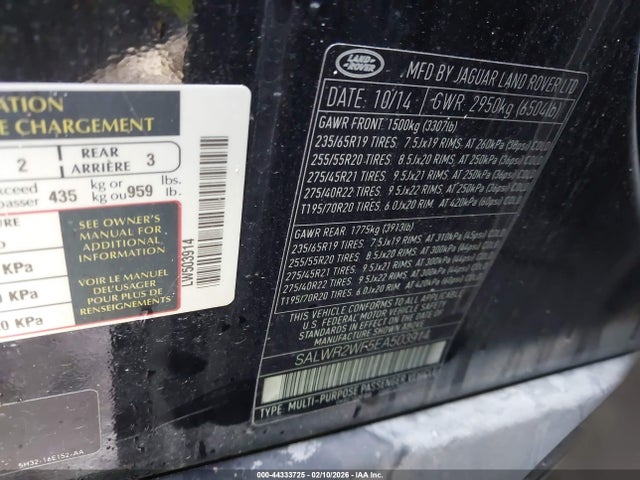2014 LAND ROVER RANGE ROVER SPORT SALWR2WF5EA503914 Photo 8