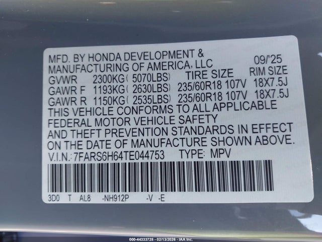 2026 HONDA CR-V HYBRID 7FARS6H64TE044753 Photo 8