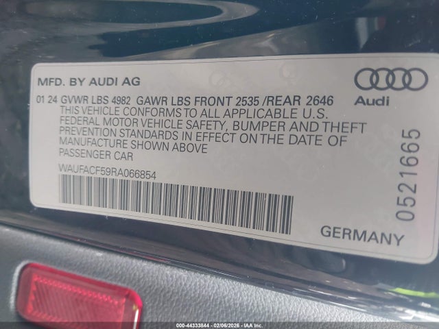 2024 AUDI A5 SPORTBACK WAUFACF59RA066854 Photo 8