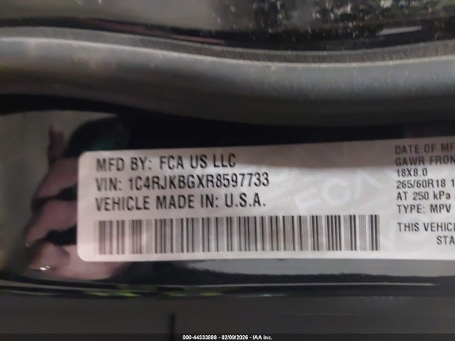 Продажа на аукционе авто 2024 Jeep Grand Cherokee L Limited 4x4, vin: 1C4RJKBGXR8597733, номер лота: 44333898