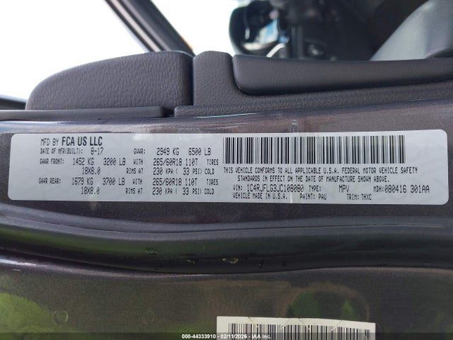 Продажа на аукционе авто 2018 Jeep Grand Cherokee Trailhawk 4x4, vin: 1C4RJFLG3JC108080, номер лота: 44333910