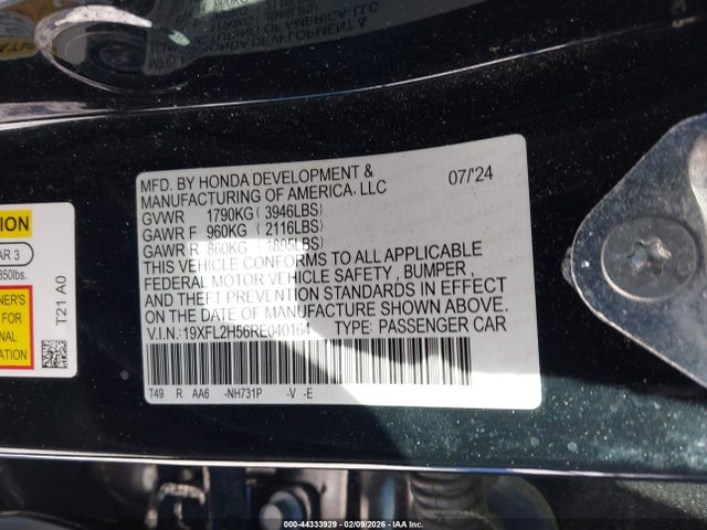 19XFL2H56RE040164 Honda Civic Lx