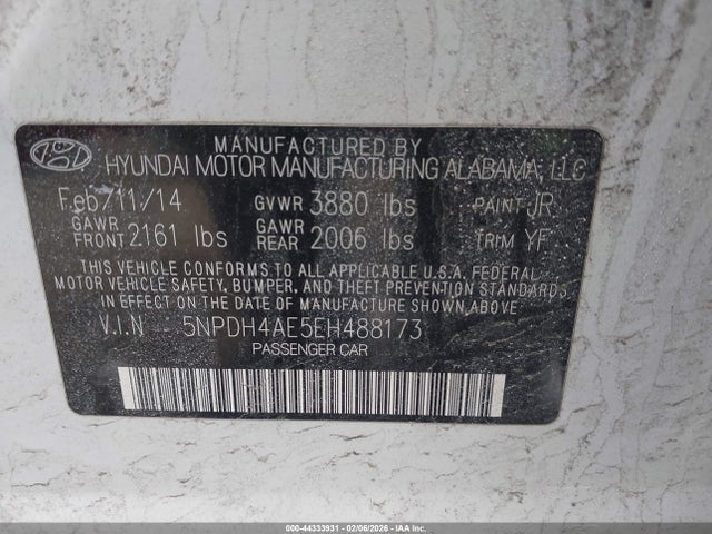 Hyundai ELANTRA SE 2014 5NPDH4AE5EH488173 Image 9