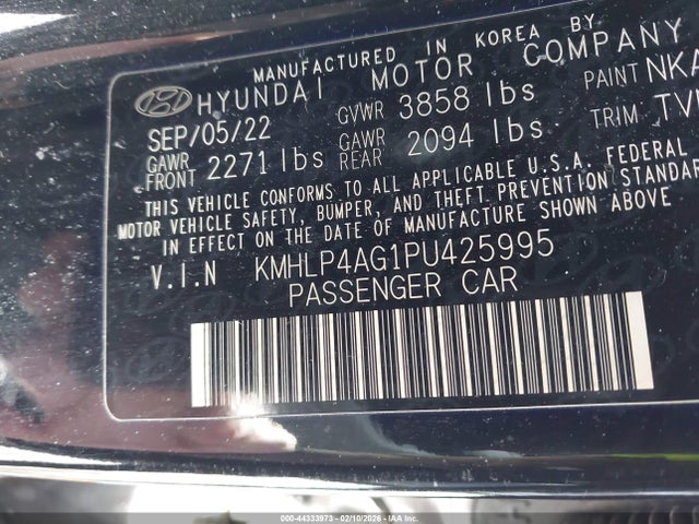 Hyundai Elantra Limited 2023 KMHLP4AG1PU425995 Image 9