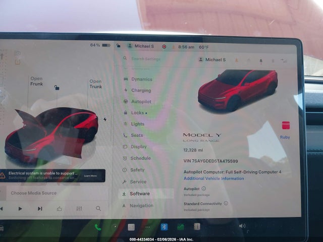 Aukcja sprzedaży 2026 Tesla Model Y, vin: 7SAYGDED5TA475599, numer aukcji: 44334034