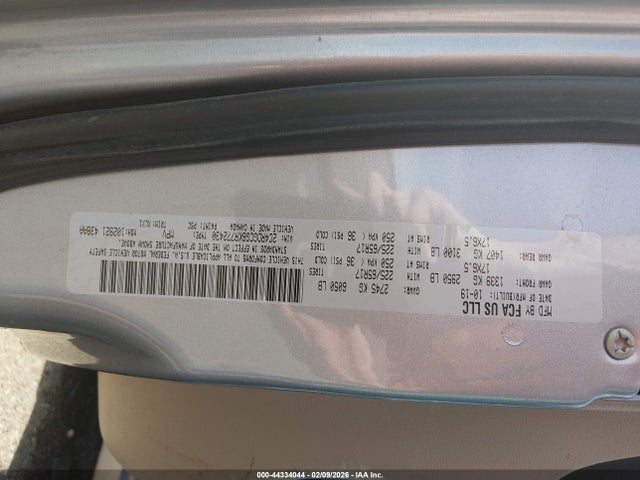 Продаж на аукціоні авто 2019 Dodge Grand Caravan Sxt, vin: 2C4RDGCG6KR772430, номер лоту: 44334044