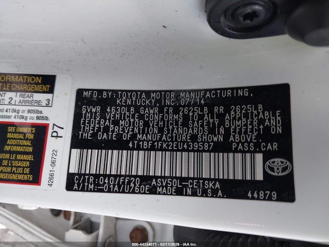 Toyota CAMRY SE 2014 4T1BF1FK2EU439587 Image 9