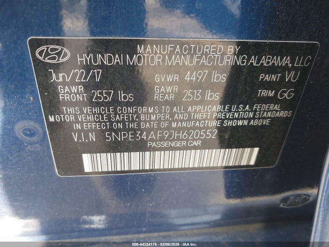 Hyundai SONATA SEL 2018 5NPE34AF9JH620552 Image 9
