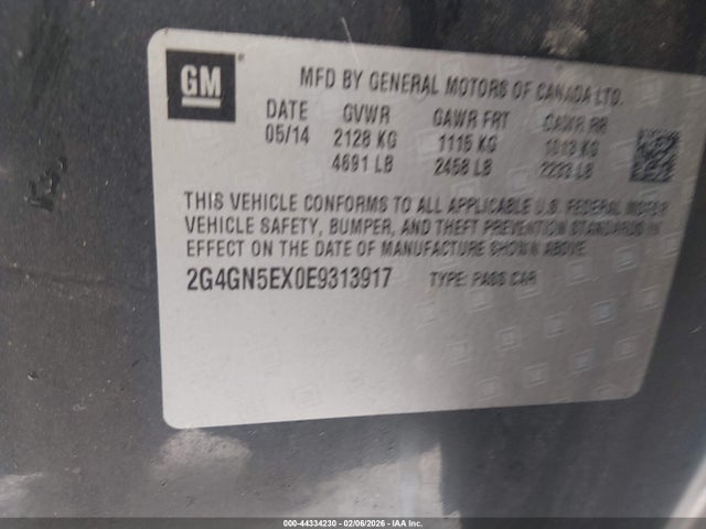 Продаж на аукціоні авто 2014 Buick Regal Turbo/e-assist Premium I, vin: 2G4GN5EX0E9313917, номер лоту: 44334230