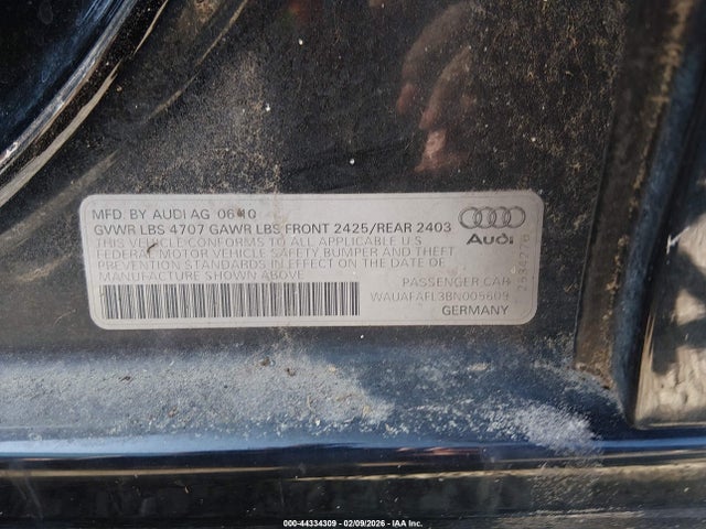 2011 AUDI A4 WAUAFAFL3BN005609 Photo 8