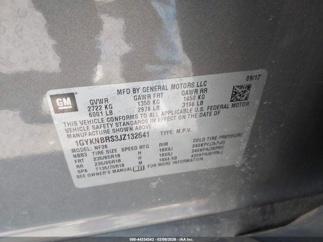 2018 CADILLAC XT5 1GYKNBRS3JZ132641 Photo 8