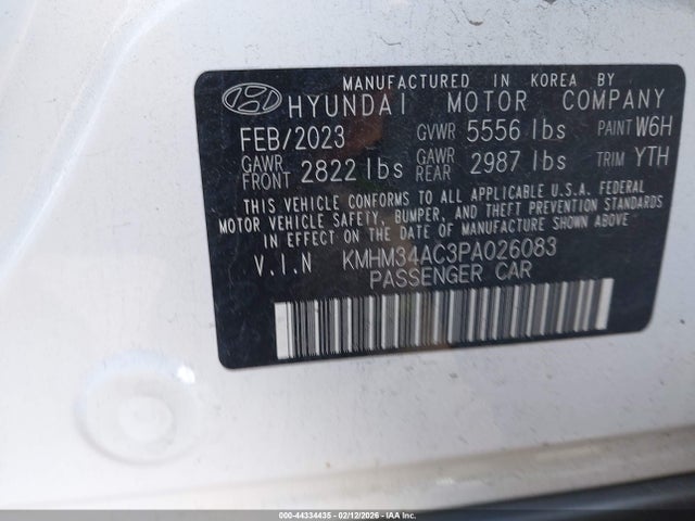 KMHM34AC3PA026083 Hyundai Ioniq 6 Sel