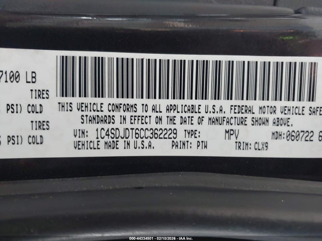 2012 DODGE DURANGO 1C4SDJDT6CC362229 Photo 8