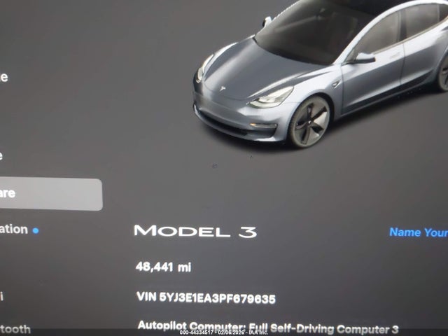 5YJ3E1EA3PF679635 Tesla Model 3 Rear-wheel Drive