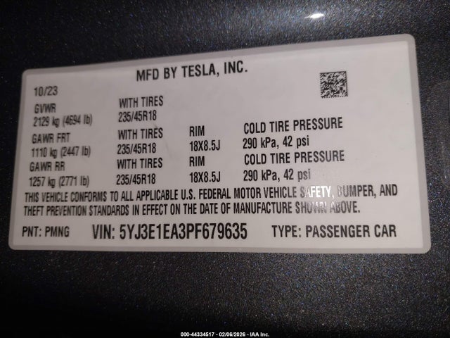 2023 TESLA MODEL 3 5YJ3E1EA3PF679635 Photo 8