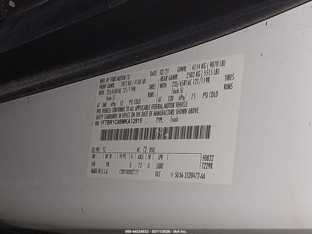 1FTBR1C88MKA12915 Ford Transit-250