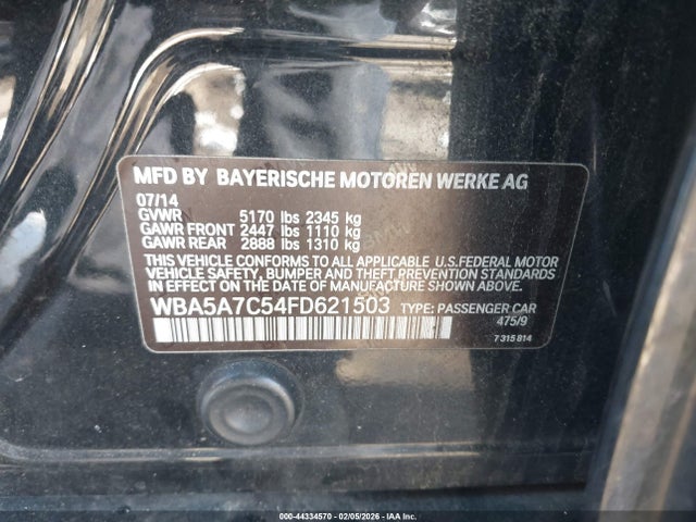 WBA5A7C54FD621503 BMW 528i Xdrive