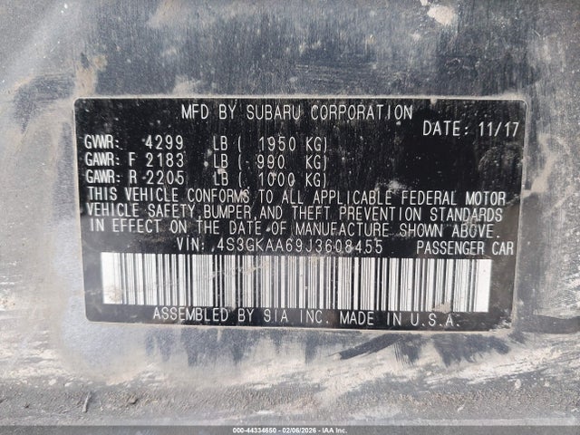 Subaru Impreza 2.0i 2018 4S3GKAA69J3608455 Image 9