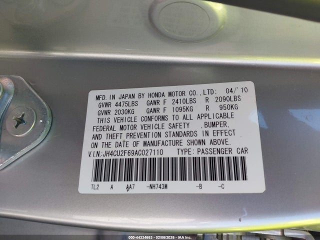 2010 ACURA TSX JH4CU2F69AC027110 Photo 8