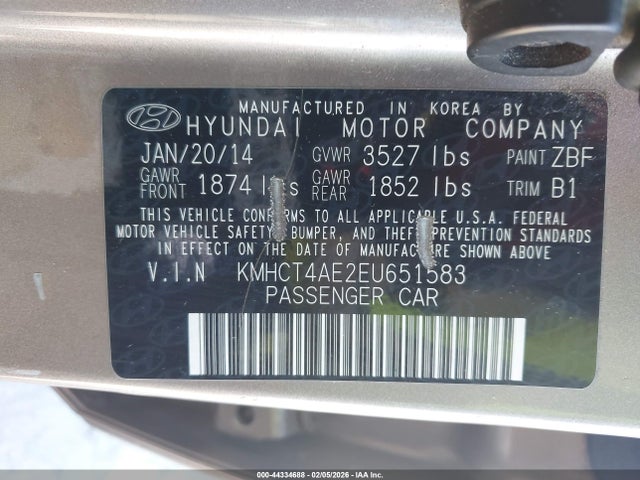 Hyundai ACCENT GLS 2014 KMHCT4AE2EU651583 Image 9