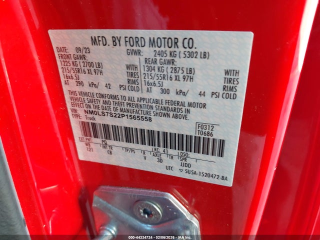 Продаж на аукціоні авто 2023 Ford Transit Connect Xl, vin: NM0LS7S22P1565558, номер лоту: 44334724